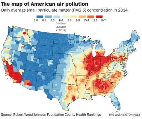 areas that have poor air quality